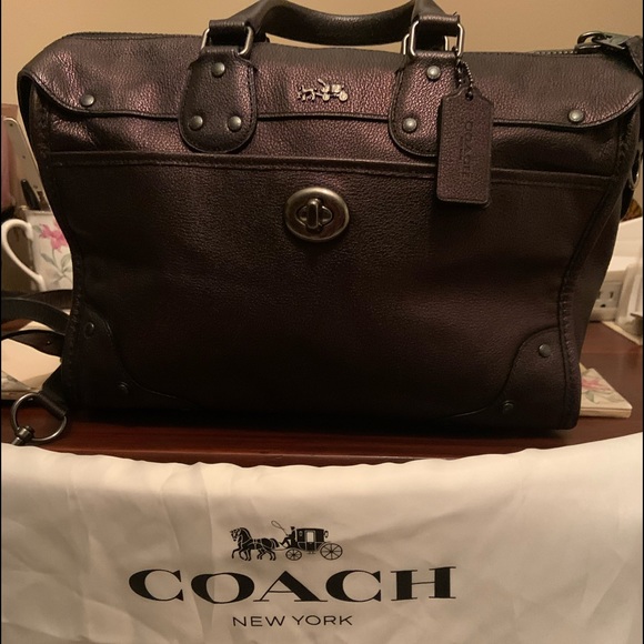 Coach Metallic Bronze Rhyder Large Satchel - Picture 13 of 15